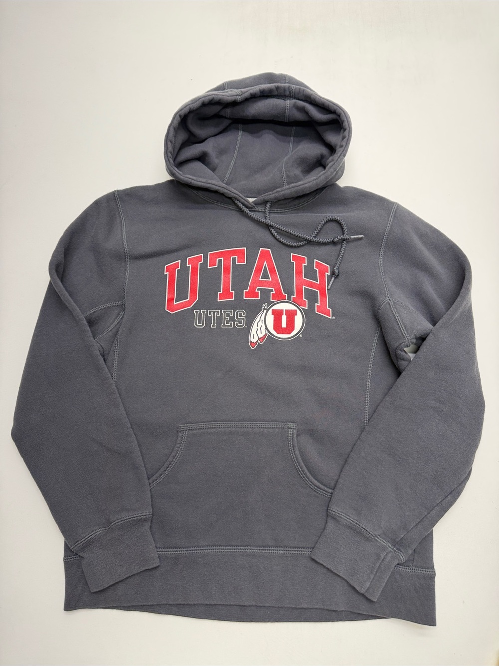 UTAH UTES Men’s Medium Gray Hoodie Sweatshirt
